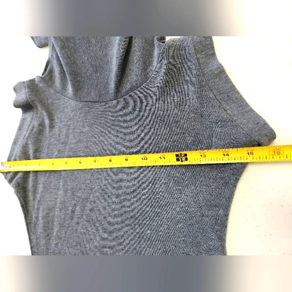 Green-Blue Sleeveless Dress with Cowl Neck -Mannequin Worn Only. - Picture 11 of 16